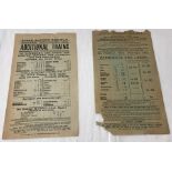 2 North Eastern Railway 1911 Bank Holiday travel handbills, Harrogate area.