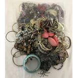 A large quantity of costume jewellery.