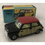 Boxed Corgi 249 Mini-Cooper with De-Luxe Wickerwork.