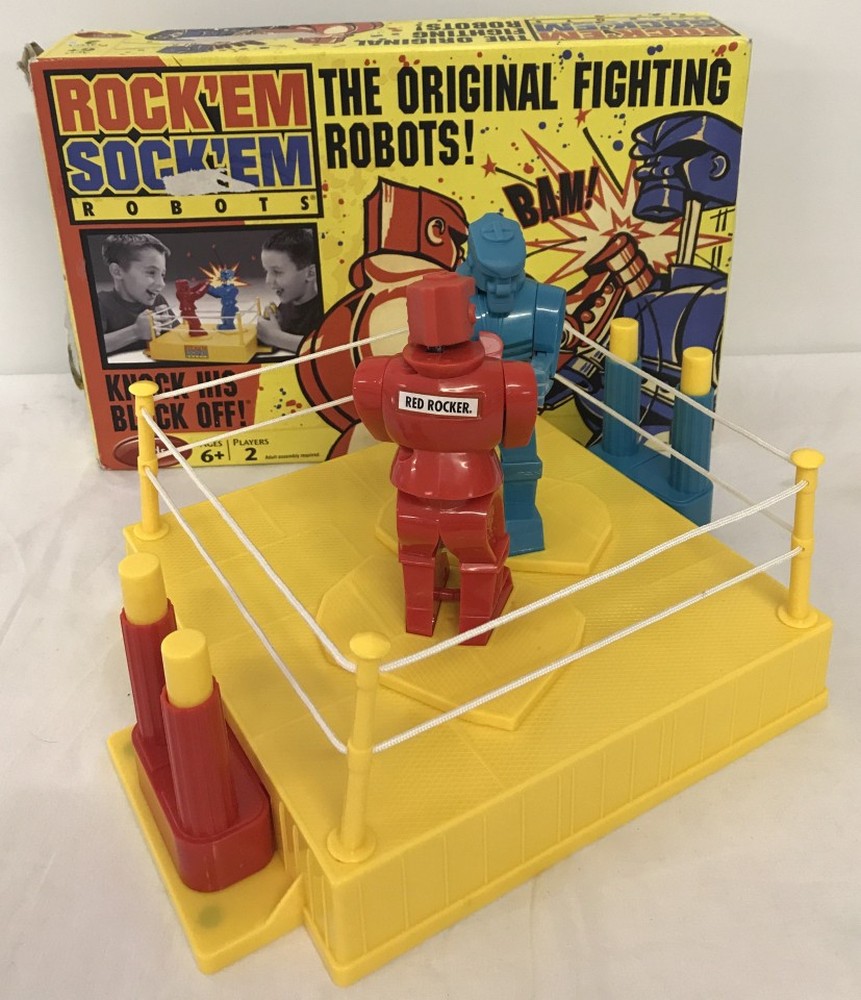 Mattel 'Rock 'Em Sock 'Em' fighting robots game.