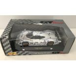 A boxed Maisto 1:18 scale Porsche 911 GT1 Le Mans (1998).