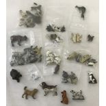 A quantity of vintage lead animals.