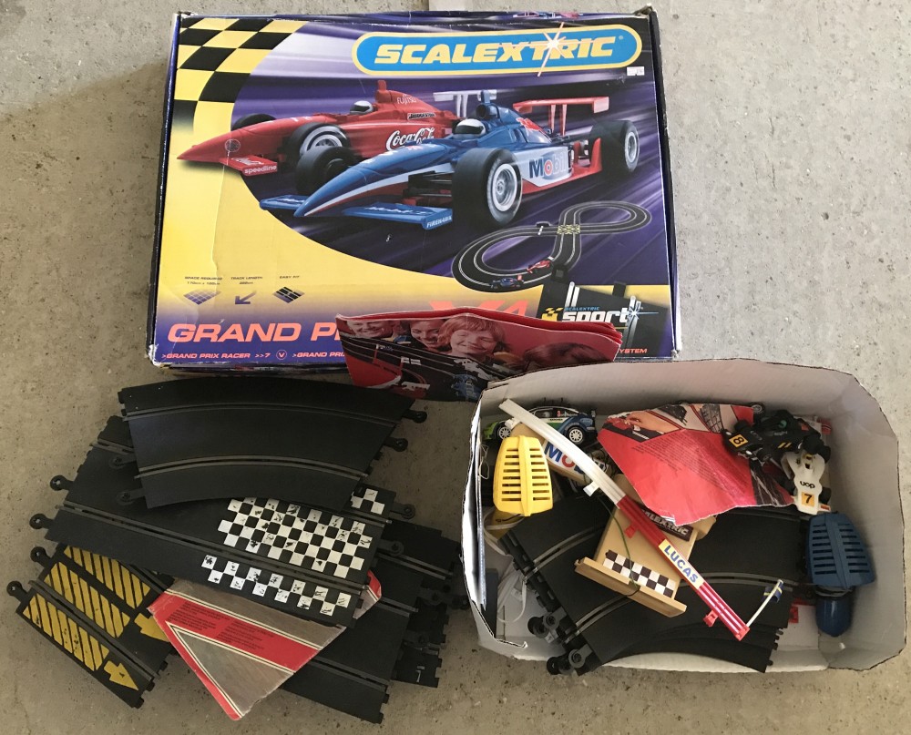 A boxed Grand Prix Scalextric sport set.