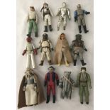 A collection of 13 1980's Star wars figures.