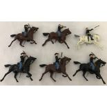 6 x c1950's Britains US Civil War Union Cavalry lead soldiers.