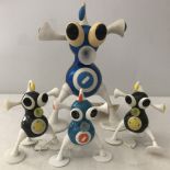 A 2005 TM & Zizzle IZ musical robot toy in blue.