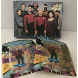 2 sealed carded 1990's Star Trek The Next Generation action figures by Bandai.