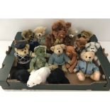 A box of 17 assorted TY soft toy bears.