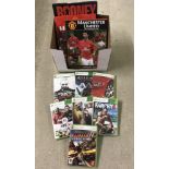 7 x Xbox 360 games together with 2 x Manchester United football annuals and a Wayne Rooney annual.