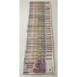 Approx. 52 x Zimbabwe 2008 Five Hundred Million Dollars bank notes.