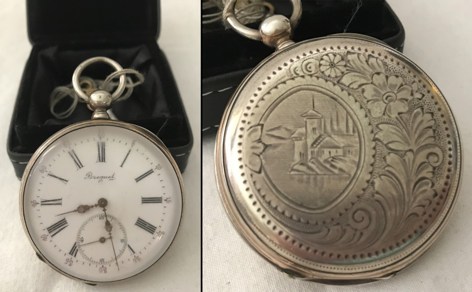A 800 silver pocket watch by Breguet.