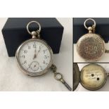 A 800 silver pocket watch by Breguet with Swedish Royal crest decoration to the back of the case.