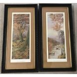 A pair of framed and glazed vintage prints J.C.