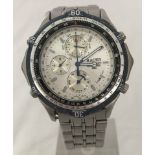 Gents Racer sailing chronograph watch on original stainless steel strap.