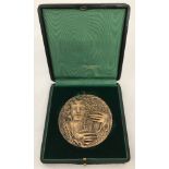 Boxed 25th Anniversary bronze medal for the Union Nationale des Cooperative Agricoles de Cereales.
