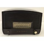 An Art Deco style bakelite cased Murphy radio, 1950's.