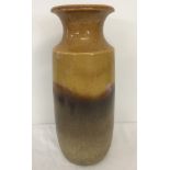 A retro Scheurich-Keramik West German pottery tall vase in brown tones.