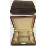 A brand new boxed red wood jewellery box by Walwood.