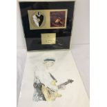 A framed and glazed copy of Golden heart cd by Mark Knopfler presented to the PRS 1998.