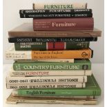 A collection of reference books on furniture.