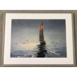 Framed and glazed John Harris print "Bright Afternoon" dated 2003.