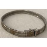 A vintage Milor of Italy two tone 925 silver bracelet.