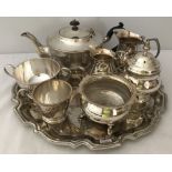 A small quantity of silver plate items.