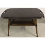 An Ercol Windsor Butler's tray coffee table in dark brown.