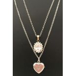 A classic design crystal set pendant on a 925 silver chain.