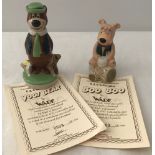 2 boxed Limited Edition Wade, G & G Collectables, Yogi Bear ceramic figurines.
