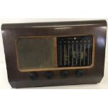 A 1951 vintage Pye P.53 wooden cased household radio.
