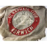 A vintage flag for the St Raphael Club, Norwich.