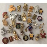 A quantity of assorted Teddy Bear brooches and pin badges.