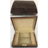A brand new boxed red wood jewellery box by Walwood.