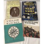 A small collection of books on clocks & watches.
