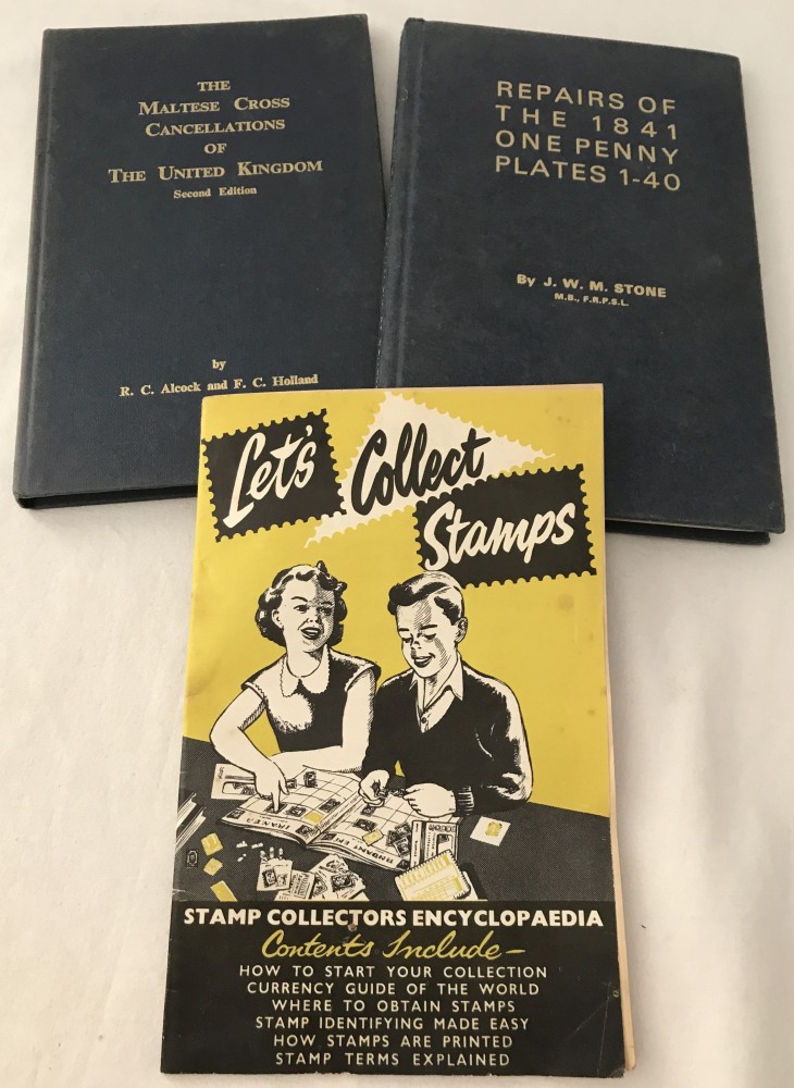 3 books on stamp collecting.