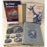 A collection of books on blue & white ceramics.