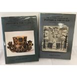 2 reference books on antique pottery & porcelain.