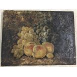 A 19th century oil on canvas still life of fruit.