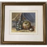 Louisa Julyan - Victorian watercolour still life of fruit.
