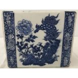 A 19th century Chinese ceramic blue & white opium den pillow.