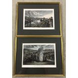 A pair of framed and glazed antique hand coloured prints.