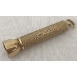 9ct gold Sampson & Morden cigar piercer.