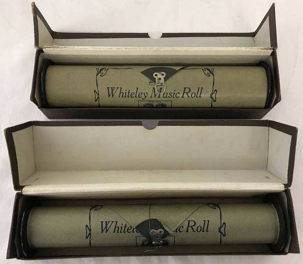 2 boxed Whiteley Music Rolls, pianola / piano music.