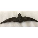 WW1 pattern Royal Flying Corps (RFC) bronze pilot's wings.