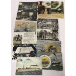 A collection of WWI and later military postcards.