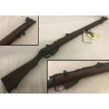 WW2 deactivated Lee Enfield Mk1 No.3 B.S.A. .303 bolt action rifle.