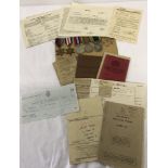 A WWII medal group and lots of paperwork to: