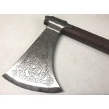 A large wooden handled replica / re-enactors Viking axe.