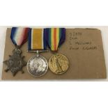 A WWI British medal trio.